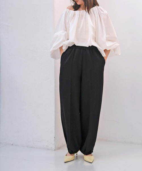 AKTE（アクテ）の「ダブルジャージースウェットパンツ（スウェットパンツ・レディース・チャコールグレー/ブラック・1/2/2T）」の13枚目の写真