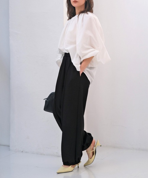 AKTE（アクテ）の「ダブルジャージースウェットパンツ（スウェットパンツ・レディース・チャコールグレー/ブラック・1/2/2T）」の15枚目の写真