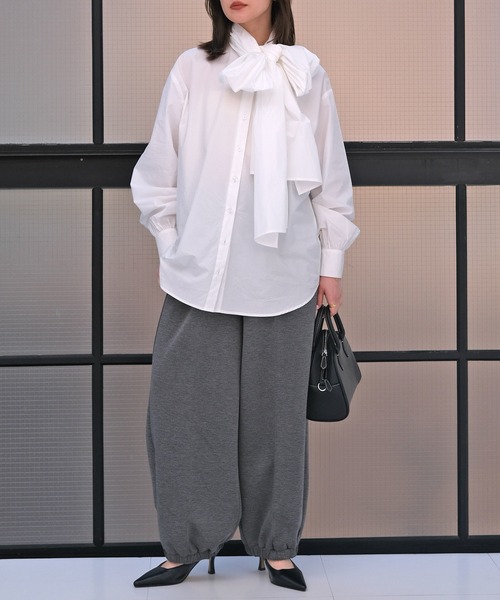 AKTE（アクテ）の「ダブルジャージースウェットパンツ（スウェットパンツ・レディース・チャコールグレー/ブラック・1/2/2T）」の19枚目の写真