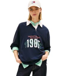 tommy jeans | オーバーサイズバーシティラグビーシャツ(スウェット)