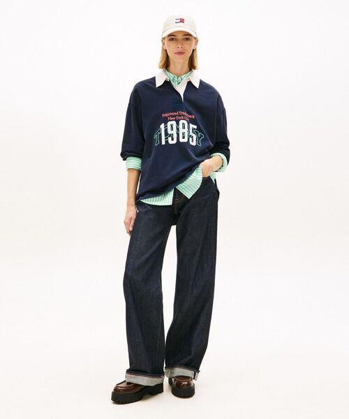 tommy jeans(トミー ジーンズ)の「オーバーサイズバーシティラグビーシャツ(スウェット・レディース・マルチ・MEDIUM/X-SMALL/SMALL)」の3枚目の写真