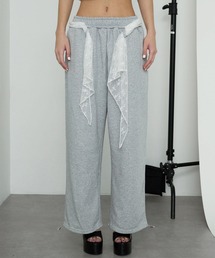 レースレイヤードスウェットパンツ / Lace Layered Sweatpants