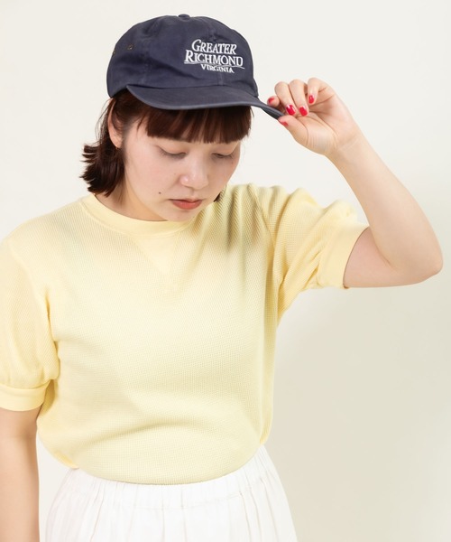 CHILD WOMAN(チャイルドウーマン)の「コットンワッフル製品染 半袖パフスリーブプルオーバー(Tシャツ/カットソー・レディース・アイボリー/ピンク/イエロー/パープル・FREE)」の22枚目の写真