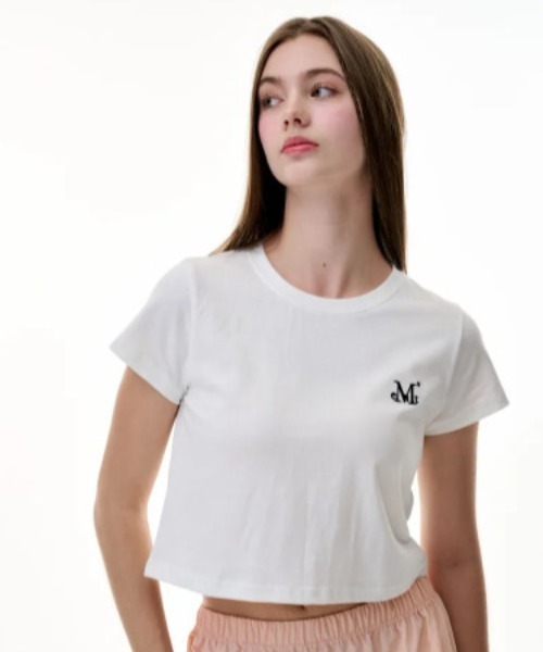 MUCENT(ムセント)の「◇MUCENT◇ブランド直輸入正規品/着丈が選べる/MUCENT SMALL LOGO T スモールロゴ半袖Tシャツ男女共用(Tシャツ/カットソー・レディース・ホワイト/ブラック・S/L/M)」の11枚目の写真