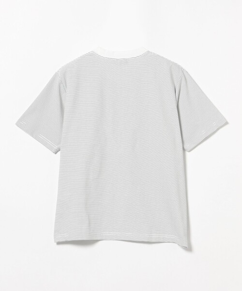 BEAMS HEART(ビームスハート)の「綿ライクポリ ボーダー Tシャツ(吸水速乾)(Tシャツ/カットソー・メンズ・ホワイト/ブラック・XL/L/M/S)」の7枚目の写真