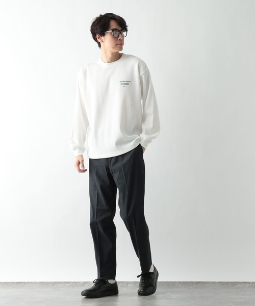 GLOBAL WORK(グローバルワーク)の「クリーンワッフルスウェット/ロゴ/647617(スウェット・メンズ・ホワイト/ネイビー/ホワイト系その他2/チャコールグレー・SMALL/LARGE/MEDIUM/X-LARGE)」の10枚目の写真
