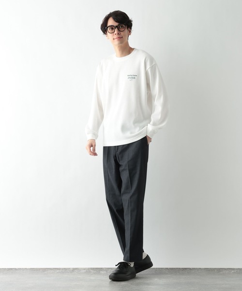 GLOBAL WORK(グローバルワーク)の「クリーンワッフルスウェット/ロゴ/647617(スウェット・メンズ・ホワイト/ネイビー/ホワイト系その他2/チャコールグレー・SMALL/LARGE/MEDIUM/X-LARGE)」の11枚目の写真