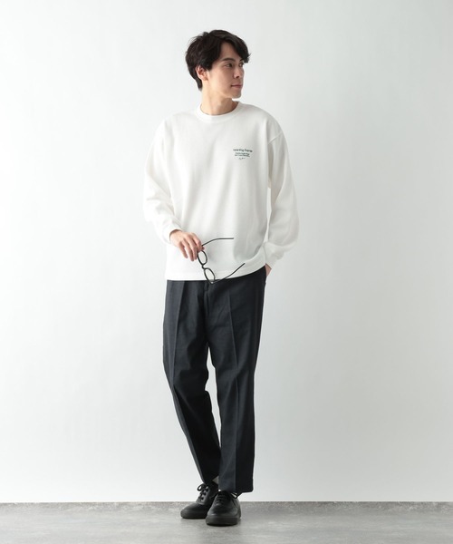 GLOBAL WORK(グローバルワーク)の「クリーンワッフルスウェット/ロゴ/647617(スウェット・メンズ・ホワイト/ネイビー/ホワイト系その他2/チャコールグレー・SMALL/LARGE/MEDIUM/X-LARGE)」の12枚目の写真