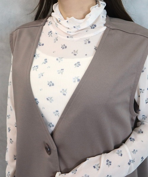 CECIL McBEE(セシルマクビー)の「カットツイルベストxパンツ セットアップ(ワンピース・レディース・ブラック/モカ・MEDIUM/LARGE)」の16枚目の写真