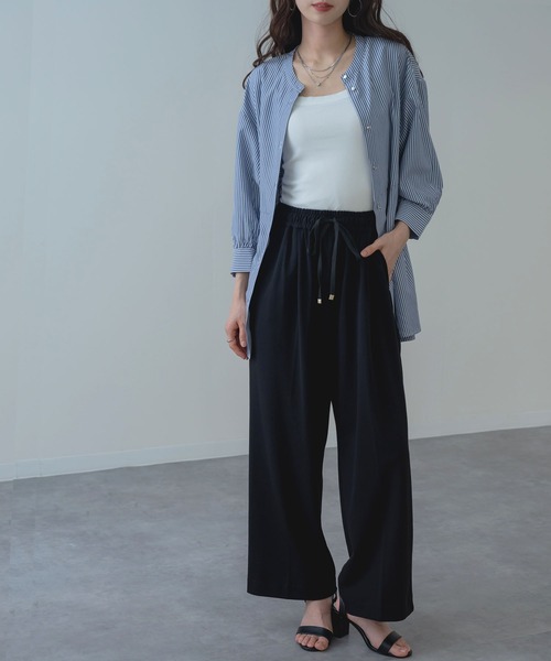 ANNA LUNA(アンナルナ)の「【ANNA LUNA】すっきり見え を叶える タック ストレート パンツ(その他パンツ・レディース・ブラック/グレイッシュベージュ/ネイビー・MEDIUM)」の16枚目の写真