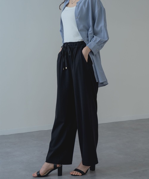 ANNA LUNA(アンナルナ)の「【ANNA LUNA】すっきり見え を叶える タック ストレート パンツ(その他パンツ・レディース・ブラック/グレイッシュベージュ/ネイビー・MEDIUM)」の18枚目の写真