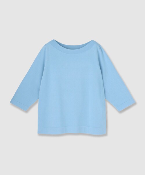 ANAYI（アナイ）の「スリーブ釦ボートネックプルオーバー（ニット/セーター・レディース・ブラック/ホワイト/ピンク/ブルー・38）」の3枚目の写真