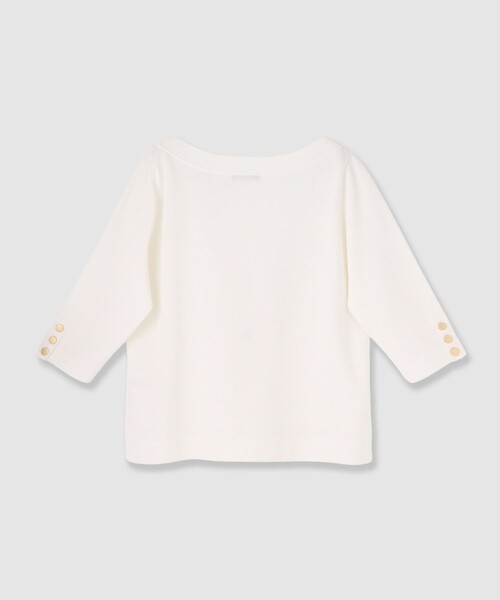 ANAYI（アナイ）の「スリーブ釦ボートネックプルオーバー（ニット/セーター・レディース・ブラック/ホワイト/ピンク/ブルー・38）」の16枚目の写真