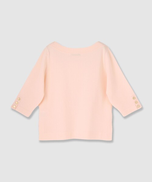 ANAYI（アナイ）の「スリーブ釦ボートネックプルオーバー（ニット/セーター・レディース・ブラック/ホワイト/ピンク/ブルー・38）」の10枚目の写真