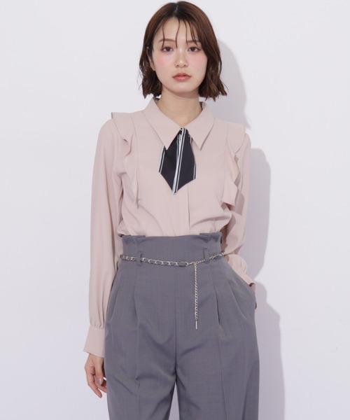 JILL by JILL STUART(ジルバイジルスチュアート)の「チェーンベルトタックワイドパンツ(その他パンツ・レディース・ピンク/ブルー/グレー/ベージュ・SMALL/MEDIUM)」の22枚目の写真
