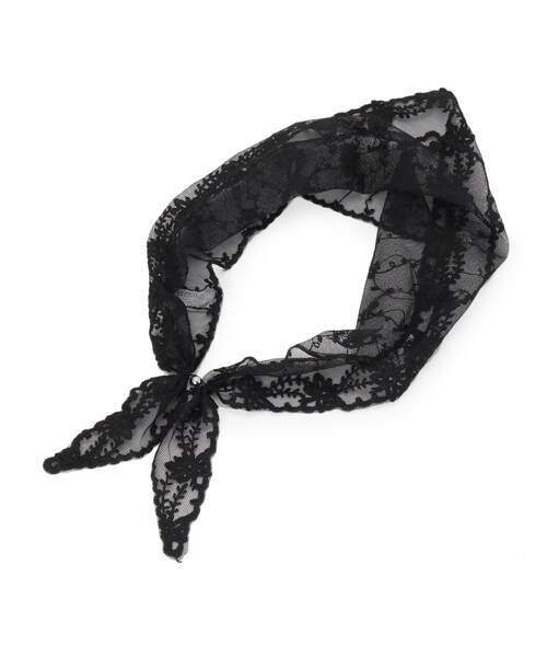 SHOO・LA・RUE（シューラルー）の「マグネット付きレースストール（ストール/ショール・レディース・ブラック/アイボリー・00）」の2枚目の写真