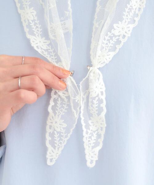 SHOO・LA・RUE（シューラルー）の「マグネット付きレースストール（ストール/ショール・レディース・ブラック/アイボリー・00）」の3枚目の写真