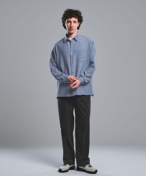 green label relaxing（グリーンレーベルリラクシング）の「ワッシャー ポプリン ボックス シャツ（シャツ/ブラウス・メンズ・ベージュ/ダークグレー/ロイヤルブルー・S/M/L/XL）」の6枚目の写真