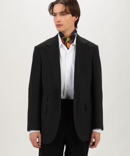 ウールシルクリネン シングルブレステッド2Bジャケット ROGNA