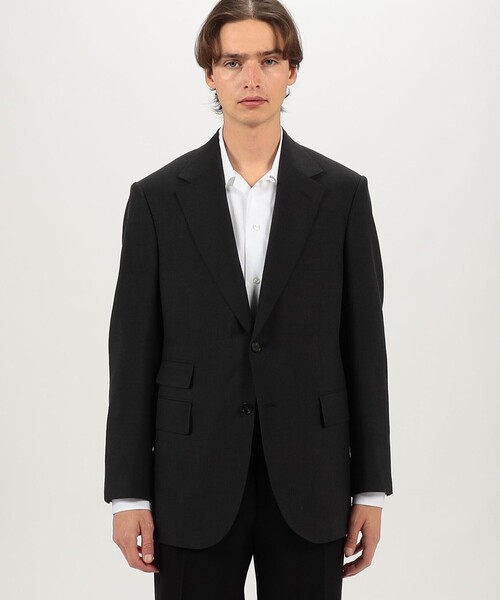 ウールシルクリネン シングルブレステッド2Bジャケット ROGNA