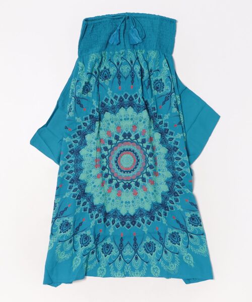 チャイハネ（チャイハネ）の「【チャイハネ】レレリア変形スカート（スカート・レディース・ブルー/ブラック/ホワイト・FREE）」の3枚目の写真