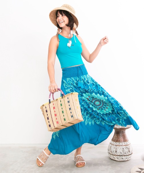 チャイハネ（チャイハネ）の「【チャイハネ】レレリア変形スカート（スカート・レディース・ブルー/ブラック/ホワイト・FREE）」の15枚目の写真