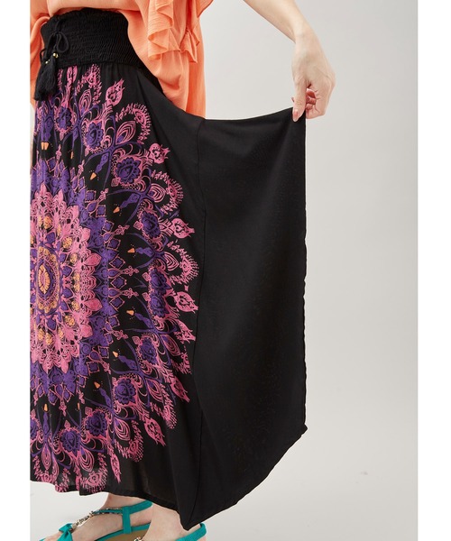 チャイハネ（チャイハネ）の「【チャイハネ】レレリア変形スカート（スカート・レディース・ブルー/ブラック/ホワイト・FREE）」の12枚目の写真