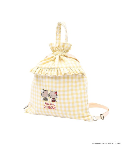 sanrio（サンリオ）の「【お気に入り登録数800件突破/コラボ/カラバリ豊富】MILKFED. × HELLO KITTY SUN-KISSED F2F DRAWSTRING BAG（バックパック/リュック・レディース・イエロー/ブラック/レッド・ONE SIZE）」の13枚目の写真
