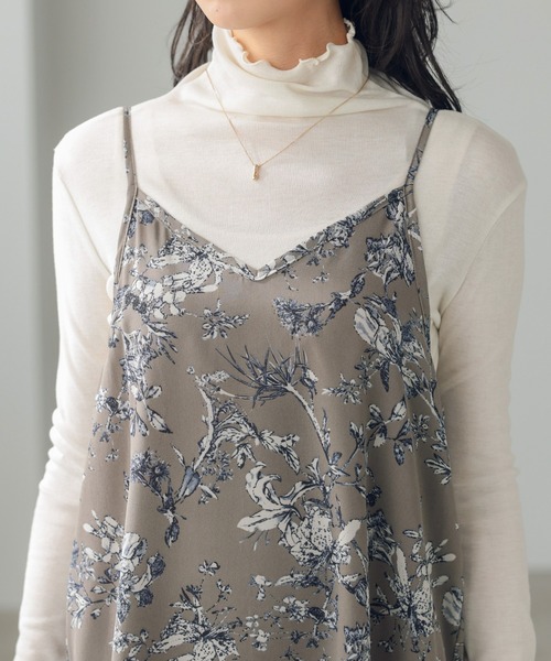 itto...(イット)の「花柄シフォンキャミソールワンピース(ワンピース・レディース・ブラック/モカ・FREE)」の20枚目の写真