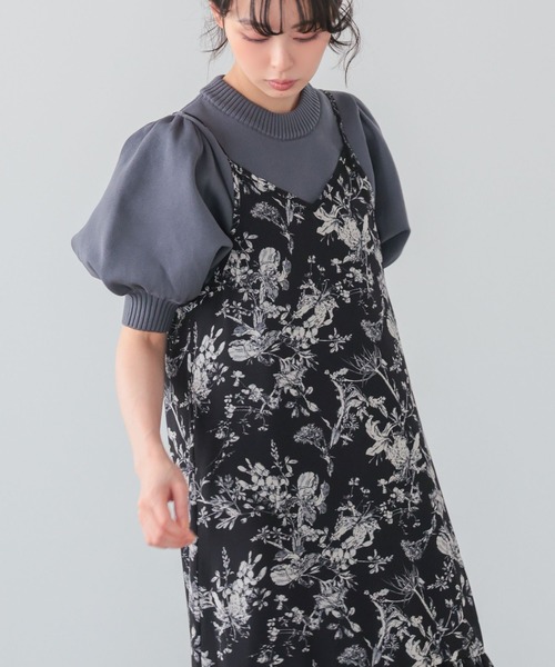 itto...(イット)の「花柄シフォンキャミソールワンピース(ワンピース・レディース・ブラック/モカ・FREE)」の12枚目の写真