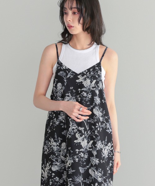 itto...(イット)の「花柄シフォンキャミソールワンピース(ワンピース・レディース・ブラック/モカ・FREE)」の15枚目の写真