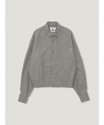 elephant TRIBAL fabrics High Waist BD Shirt【Wool Tweed】