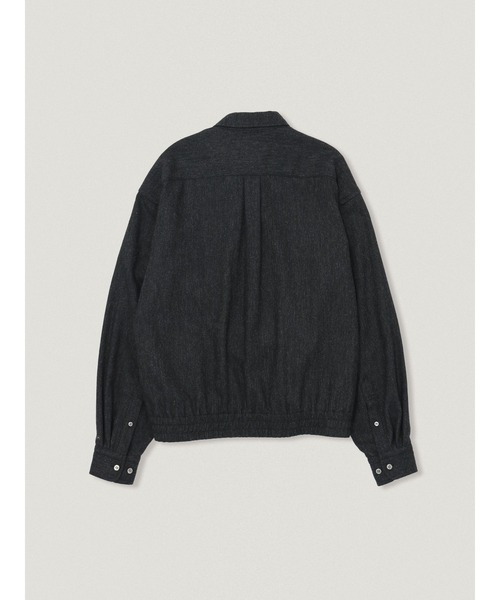 elephant TRIBAL fabrics（エレファントトライバルファブリックス）の「elephant TRIBAL fabrics High Waist BD Shirt【Wool Tweed】（シャツ/ブラウス・メンズ・ブラック/グレイッシュベージュ・2/1）」の8枚目の写真