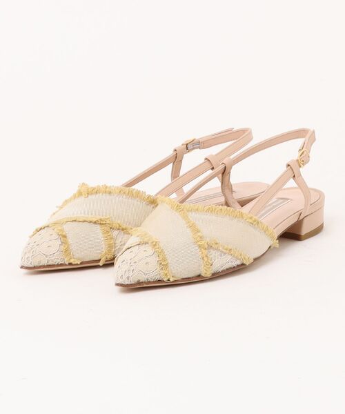 inter-chaussures（インターショシュール）の「【INTER-CHAUSSURES】ポインテッドトウローヒールバックバンド(I61301)（パンプス・レディース・ベージュ系その他/ブラック系その他・38/37/36/35/39）」の2枚目の写真