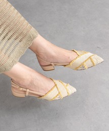 【INTER-CHAUSSURES】ポインテッドトウローヒールバックバンド(I61301)