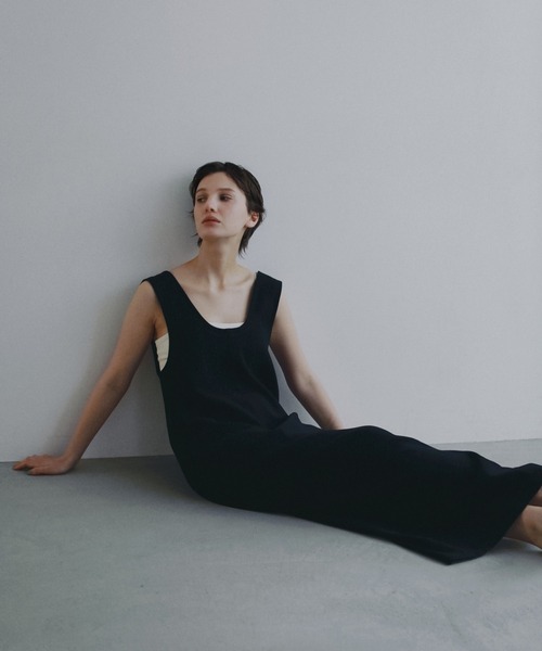 anuke（アンヌーク）の「Uneck Loose Onepiece（ワンピース・レディース・ネイビー/ブラック・36inch/38inch）」の3枚目の写真