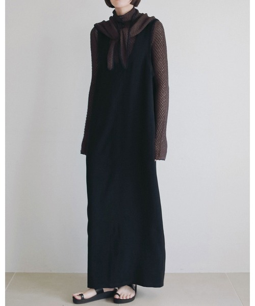 anuke（アンヌーク）の「Uneck Loose Onepiece（ワンピース・レディース・ネイビー/ブラック・36inch/38inch）」の9枚目の写真