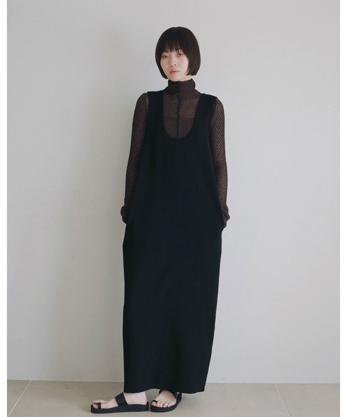 anuke（アンヌーク）の「Uneck Loose Onepiece（ワンピース・レディース・ネイビー/ブラック・36inch/38inch）」の11枚目の写真