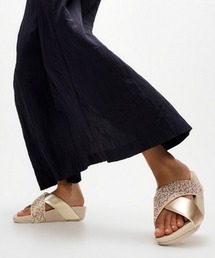 fitflop(フィットフロップ)の「LULU CRYSTAL-MIX METALLIC CROSS SLIDES LULU クリスタルミックス メタリック クロス スライド(サンダル)」