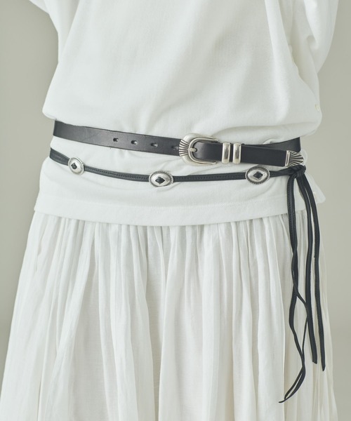 Curensology（カレンソロジー）の「Curensology(カレンソロジー)/オーガンタックスカート（スカート・レディース・ブラック/ホワイト・FREE）」の9枚目の写真