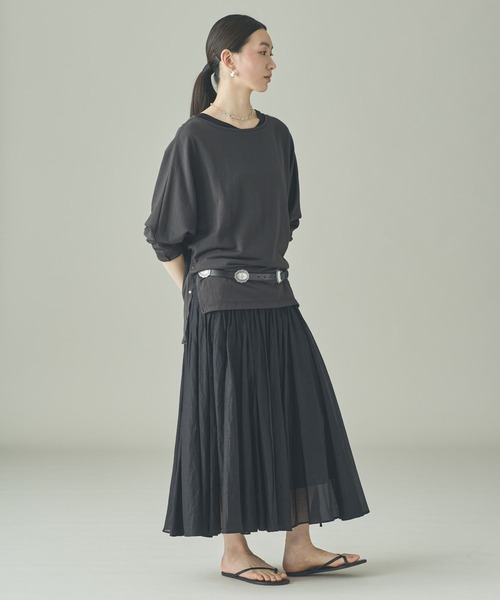 Curensology（カレンソロジー）の「Curensology(カレンソロジー)/オーガンタックスカート（スカート・レディース・ブラック/ホワイト・FREE）」の17枚目の写真