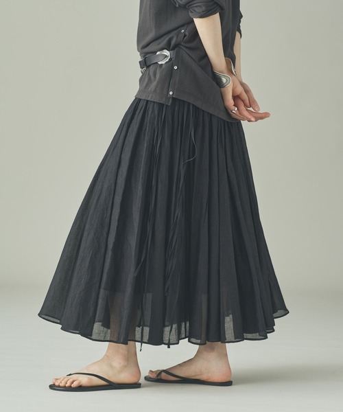 Curensology（カレンソロジー）の「Curensology(カレンソロジー)/オーガンタックスカート（スカート・レディース・ブラック/ホワイト・FREE）」の15枚目の写真