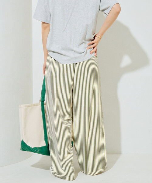 FREAK'S STORE（フリークスストア）の「限定展開　ポコポコ ストライプ イージーパンツ（その他パンツ・レディース・ブラック/グリーン/ブラウン・SMALL/MEDIUM）」の8枚目の写真