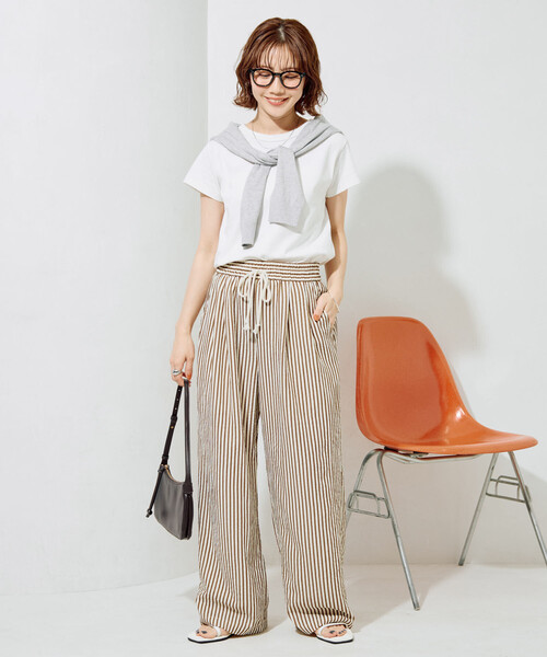 FREAK'S STORE（フリークスストア）の「限定展開　ポコポコ ストライプ イージーパンツ（その他パンツ・レディース・ブラック/グリーン/ブラウン・SMALL/MEDIUM）」の10枚目の写真