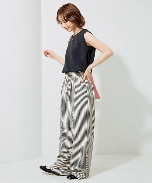 FREAK'S STORE（フリークスストア）の「限定展開　ポコポコ ストライプ イージーパンツ（その他パンツ・レディース・ブラック/グリーン/ブラウン・SMALL/MEDIUM）」の19枚目の写真