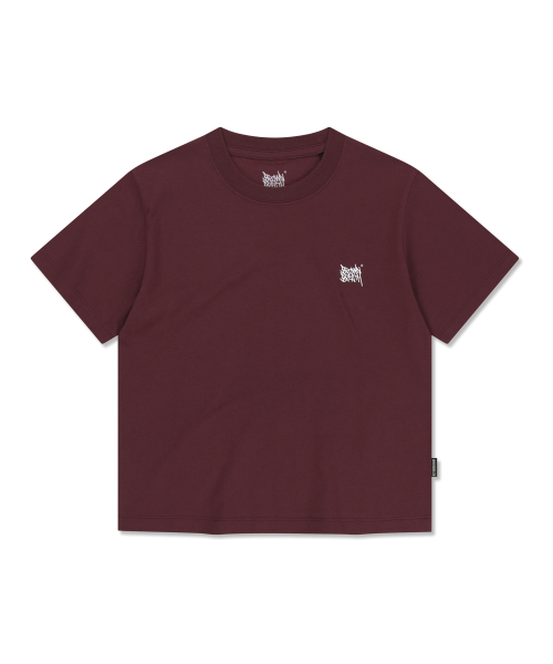 BROWNBREATH（ブラウンブレス）の「W TAG CROP TEE - BURGUNDY（Tシャツ/カットソー・レディース・その他・SMALL/MEDIUM）」の2枚目の写真