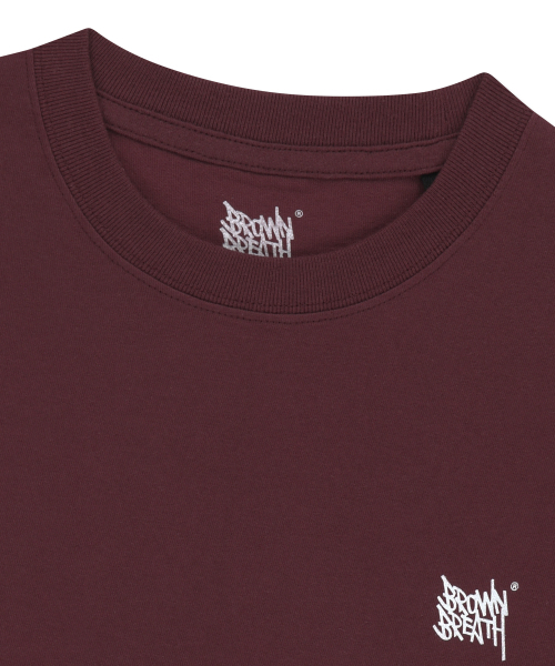 BROWNBREATH（ブラウンブレス）の「W TAG CROP TEE - BURGUNDY（Tシャツ/カットソー・レディース・その他・SMALL/MEDIUM）」の3枚目の写真