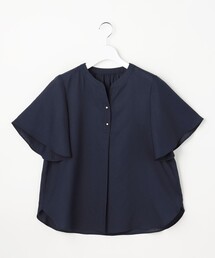 スムージーポリエステル スキッパー ブラウス