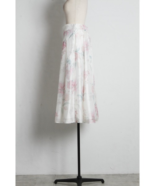 tocco closet（トッコ　クローゼット）の「シアーフラワープリントタックフレアスカート（スカート・レディース・ピンク/ブルー・M）」の21枚目の写真