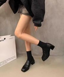 Ritzy（リッツィー）の「スクエアトゥ ヒールローファー（ローファー）」